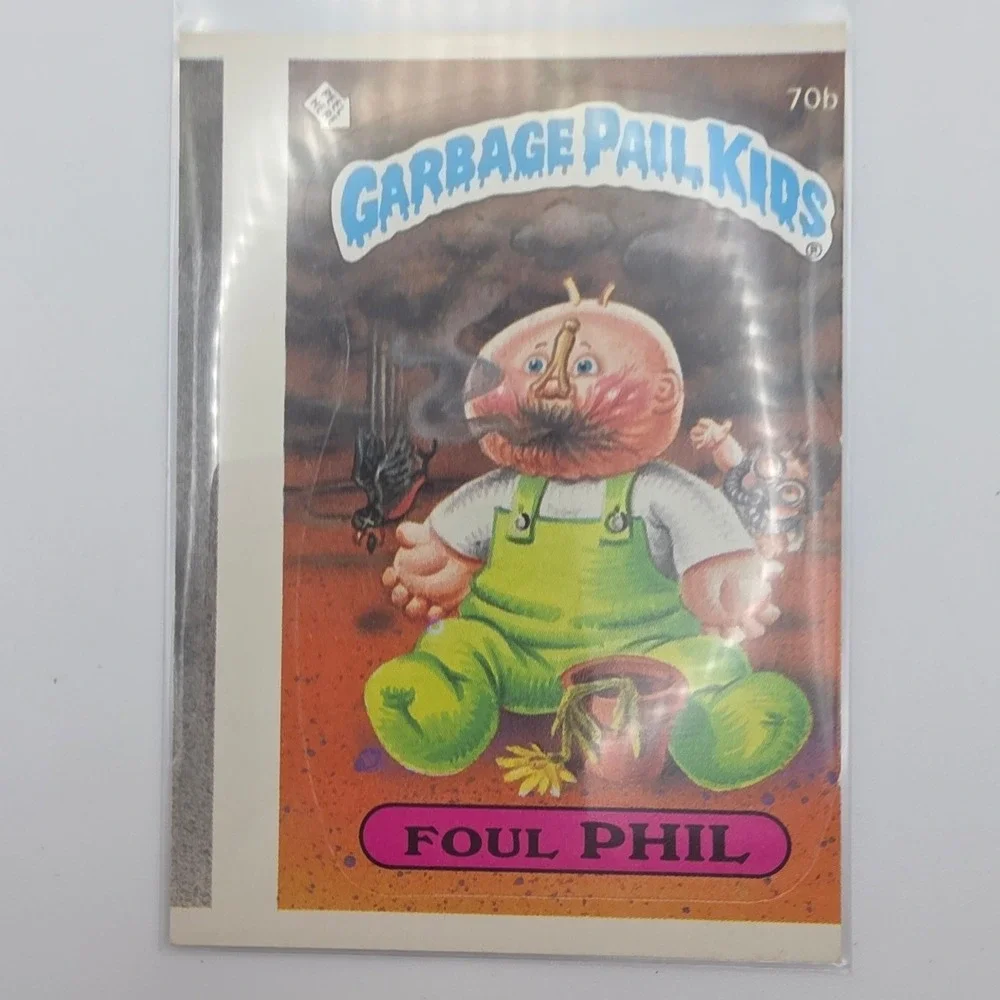 Error Card Miscut Topps Garbage Pail Kids OS2 Foul Phil 70b Multi 1985 Series 2